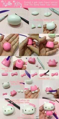 the instructions for making hello kitty soaps