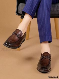 Olivia Mark - Comfort-Focused PU Leather Loafer Boots Leather Loafers, Dark Brown, New Day, Pu Leather, Loafers, Boots, Leather