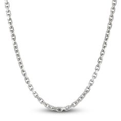 Versatile and stylish, angular cable chain links join together to form this handsome 5.0mm men's necklace. Crafted in sterling silver, the 20-inch cable chain secures in place with a lobster clasp. Jared The Galleria Of Jewelry, Cable Chain Necklace, Chain Links, Men's Necklace, Necklace Sterling Silver, Cable Chain, Chain Link, Chains Necklace, Lobster Clasp