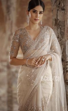 Rimple Harpreet Narula, Rimple Harpreet, White Sari, Sarees For Girls, Indian Sari Dress, Miss India