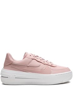 light pink/white panelled design signature Swoosh logo detail round toe front lace-up fastening logo-embroidered tongue branded heel counter chunky rubber sole These styles are supplied by a premium sneaker marketplace. Stocking only the most sought-after footwear, they source and curate some of the most hard to find sneakers from around the world. Nike Chunky Sneakers, Nike Force 1, Sneakers Pink, Nike Force, Swoosh Logo, Sneakers Blue, Chunky Sneakers, Ballet Flat Shoes, Women Supporting Women