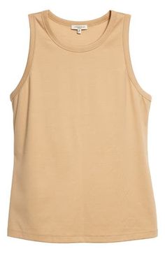 A nod to '90s minimalism informs the simple, streamlined silhouette of this timeless stretch-cotton tank. 24" length (size Medium) Scoop neck Sleeveless 96% cotton, 4% elastane Dry clean or machine wash, dry flat Imported Women's Designer Clothing Solid Non-stretch Cheap Tank Top, Second-skin Tank Camisole, Solid Compressive Scoop Neck Tank Top, Compressive Solid Scoop Neck Tank Top, Solid Second-skin Camisole Tank Top, 90s Minimalism, Neck Stretches, Cami Tanks, Designer Outfits Woman