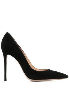 black calf suede pointed toe slip-on style 105mm stiletto heel branded leather insole Gianvito Rossi Bijoux Heels Outfit, Gianvito Rossi Heels Outfit, Luxury Open-toe Suede Heels, Gianvito Rossi Pumps, Black Suede-lined High Heel Heels, Black Suede Pumps, Suede Pumps, Stiletto Heel, Gianvito Rossi