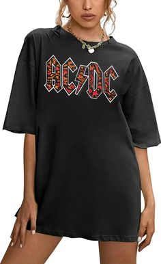 "AC/DC Men's T-Shirt by American Classics Part Scottish, part Aussie, 100% High Voltage Rock Legends! Formed in Sydney in 1973, AC/DC went from Dirty Deeds Done Dirt Cheap on the Highway to Hell to Back to Black in The Flick of the Switch! They have sold over 200 million albums worldwide and they are still working on new music. Wear some rock history, this cool ACDC Leopard Logo Men's T-Shirt is vintage style print with a distressed look as if you bought it at an AC/DC Concert Tour in the 80's W Acdc Clothes, Leopard Logo, Acdc Shirt, Rock History, Highway To Hell, Dirt Cheap, Oversize T Shirt, Rock Legends, Color Vintage