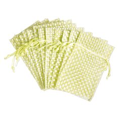 Colorful organza pouches offer a professional presentation to customers purchasing your designs. Lightweight pouches easily travel to shows and add little weight when shipping online orders. Pouches have woven dots and a neon yellow drawstring. Professional Presentation, Fire Mountain Gems And Beads, Fire Mountain, Fire Mountain Gems, Dots Pattern, Neon Yellow, Green And White, Lime Green, Presentation