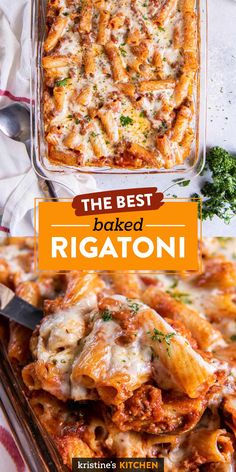 the best baked rigatoni recipe in a casserole dish