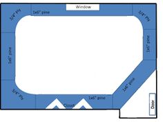 a blue floor plan for a train station with the name window on it and an arrow pointing