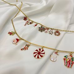 "Would you like to crown your style with our CHRISTMAS charms? Don't miss this special collection with 2 PİECES of each option! Order now and be ready for CHRISTMAS!" 💎 FOR PURCHASES OVER $49.99, RECEIVE A FREE JEWELRY BOX! 💎 Choose your favorite Charms. For example: N4 , 5 , 8 , 22 , 17 , 26 Caring for Your Jewelry  We want your cherished piece to remain as beautiful as the day you received it. To preserve the quality of your SAGU JEWELRY, please follow these tips:  Take off your jewelry befo Ready For Christmas, Christmas Charms, Jewelry Cleaner, Nouvel An, Free Jewelry, Necklace Designs, Build Your Own, Cleaning Household, Charm Jewelry