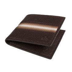 Gucci Men' s Wallet Signature Brown Leather Web Brown / White Stripe Fabric (GGMW2012)-AmbrogioShoes Gucci Mens Wallet, Gucci Mens, Mens Wallet, Stripe Fabric, Striped Fabrics, Gucci Men, Leather Fabric, Dior Bag, Gucci Bag