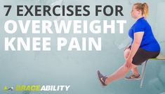 7 Exercises for Overweight or Obese People with Knee Pain Knee Pain Relief Exercises, Bad Knee Workout, Sore Knees, Knee Strengthening Exercises, How To Strengthen Knees, Knee Pain Exercises, Knee Stretches, Bad Knees, Obese People