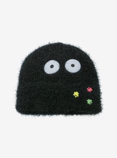 Her Universe Studio Ghibli Spirited Away Fuzzy Soot Sprite Beanie | Hot Topic Soot Sprite Embroidery, Soot Sprite Costume, Studio Ghibli Stuffed Animals, Studio Ghibli Crochet, Kei Clothing, Ghibli Jewelry, Fuzzy Beanie, Ball Outfit, Anime Hats