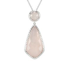 You'll look pretty in pink with this rose quartz pendant and chain paired with your #OOTD. From Affinity® Gems. Rose Quartz Pendant, Quartz Pendant, How To Look Pretty, Pretty In Pink, Rose Quartz, Jewelry Necklaces, Gems, Ootd, Sterling Silver