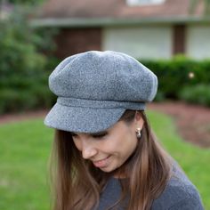 Newsboy Hat for women, Newsie hat, Paperboy Flat Cap, Retro 1920 hat, Tweed Woolen Cap, Cute Hats for Women, Cabbie Cap for Women, Slouchy Hat, Baker Boy Cap, Gray Hats, Fall Winter Spring Hats for Women VERSATILE: Newsie for women is made of wool blend. It`s for sure to become your take-everywhere gatsby cap. Ideal accessory for cooler weather. CLASSIC & STYLISH: This womens newsboy cap is the perfect accessory to match with your outfits. You will feel and look fantastic wearing this hat, w Wool Flat Cap For Spring, Spring Wool Flat Cap, Fall Beret With Curved Brim, One Size, Fall Tweed Hat With Short Brim, Tweed Winter Cap, Casual Gray Beret For Fall, Wool Visor Hat For Fall, Fall Wool Visor Hat, Fall Wool Hat With Visor