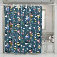 another style of disney art shower curtains Vanity Colors, Art Shoes, Bath Tubs, Expressive Fashion, Shower Stall, Curtain Sets, Shower Curtain Sets, Curtain Hooks, Classic Silhouette