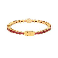 BuDhaGirl's Ruby Aurora bracelet is extra opulence for your wrist. Beautifully  handcrafted in India exclusively for BuDhaGirl it features a gold-dipped brass orb that hinges open, so one size fits all. Gorgeous baguette crystals are handset with precision and then, the bracelet is finished with a magnetic ball closure in clear crystal. Available in Morganite, Sapphire, Clear Crystal, Ruby, Smoky Quartz, Sky Topaz, Peridot, Citrine, Tanzanite and Emerald. Perfect top pop your AWB®. Mindful Glamour Ritual: Pause. Breathe. Focus on the awakening, the beginning of your day, of your tasks, imagine them as a beautiful Aurora, a beautiful sunrise.  Thought: "There was never a night or problem that could not be defeated by the sunrise of hope." Bernard Williams Glamour Ritual, Blue Topaz Bracelet, Elegant Bracelet, Gold Dipped, Gorgeous Bracelet, Morganite, Smoky Quartz, Clear Crystal, Beautiful Bracelet