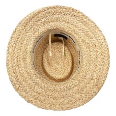 Experience beachside sophistication with the Saint Martin Resort Gambler Hat. Made from 100% raffia straw, this hat features a delicate chiffon trim and bow, giving it a touch of elegance. The 4 inch brim provides ample shade while the size adjuster ensures a perfect fit. Elevate your summer style now! The Details: Made from 100% Raffia Straw Chiffon Trim & Bow Brass Saint Martin Pin Inner Size Adjuster Grosgrain Sweatband 4" Brim | 3.75" Crown Beige Jute Vacation Hat, Beige Toquilla Straw Coastal Hat, Beige Toquilla Straw Boater Hat With Upf 50+, Upf 50+ Toquilla Straw Fedora, Beige Fedora With Upf 50+ In Toquilla Straw, Gambler Hat, The Saint, Saint Martin, The Details