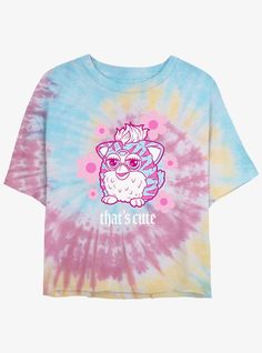 Furby That'S Cute Girls Tye-Dye Crop T-Shirt Goth Tie Dye, Cute Womens, Crop T Shirt, Womens Tie, Crop Tshirt, Graphic Tees Women, Hot Topic, Pretty Outfits, Tank Tops Women