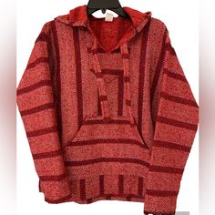 Molina Baja Hoodie, Super Soft On The Inside. Nwot, Unisex Red Hooded Sweater For Fall, Red Cotton Hoodie For Fall, Red Hoodie Tops For Fall, Red Hoodie For Fall, Red Hooded Fall Sweater, Red Winter Hoodie Tops, Red Sweatshirt With Kangaroo Pocket For Fall, Red Hoodie With Pockets For Fall, Red Fall Sweatshirt With Adjustable Hood