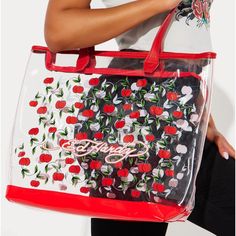 New With Tags Clear Tote Bags, Ed Hardy, Womens Tote Bags, Get It, Shoulder Bags, Bag Lady, Tote Bag, Shoulder Bag, Brand New