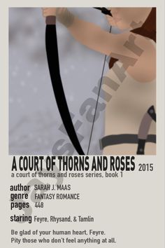 an advertisement for the court of thorns and roses