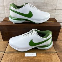 Nike Air Zoom Victory Tour 2 Golf White Green Dj6570-102 Brand New No Box Men Sizes: 5.5, 7.5, 10.5 Minor Shelf Wear On Bottoms From Being On Shelf Shoes Are Brand New Golf Sneakers With Rubber Sole And Round Toe, White Sneakers With Removable Insole And Round Toe, White Sneakers With Removable Insole, Nike White Sneakers With Ortholite Insole, White Sneakers With Ortholite Insole And Round Toe, White Ortholite Insole Sneakers With Round Toe, White Round Toe Sneakers With Ortholite Insole, White Sneakers With Cushioned Footbed And Secure Fit, White Synthetic Lace-up Golf Shoes