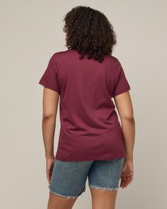 A semi-fitted v-neck tee for casual styling. Made with our favorite 78/22 blend for extra durability and easy care. Sizing tip: The Morgan V-neck Tee is regular fit. Not too snug or too loose. Has a little extra ease to skim over the body. Buy 2+ and save up to 14%.