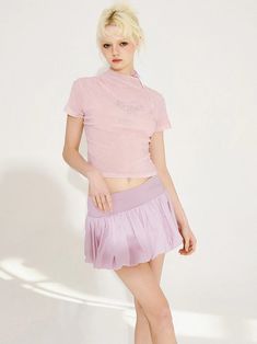 Girlish Short-Sleeed Shirt – ARCANA ARCHIVE Pink Stretch Collared Tops, Pink Collared Stretch Top, Collared Stretch Tops For Summer, Summer Stretch Collared Tops, Pink Stretch Shirt For Spring, Fitted Collared Top For Summer, Fitted Short Sleeve Shirt For Spring, Fitted Shirt For Spring, Spring Stretch Collared Tops