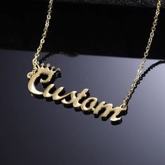 Design your own one-of-a-kind necklace with your name or a special word up to 13 characters. Each necklace is carefully made of quality stainless steel (gold plating available).Details:Available in Stainless Steel or Stainless Steel with Gold ... Elephant Charm Necklace, Lucky Charm Necklace, Name Necklace Silver, Evil Eye Necklace Gold, 18k Gold Chain, Elephant Necklace, Gold Name Necklace, Word Up, Personalized Pendant