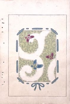 an image of the number nine with flowers on it's side and in the center