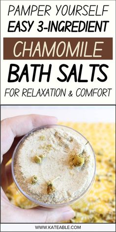 Looking for a simple way to relax and unwind? This easy 3-ingredient chamomile bath salts recipe brings relaxation and comfort right to your bath. Made with soothing chamomile, it’s perfect for self-care and stress relief after a long day. Treat yourself to this gentle DIY bath soak that’s quick to make and heavenly to experience. Tap to get the full recipe and create your own spa-like escape at home! Bath Soak Recipe, Bath Benefits, Fragrance Ingredients, Spiced Coffee, Pamper Yourself