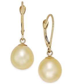 in stock Elegant Yellow Gold Earrings With Lever Back, Elegant Yellow Gold Lever Back Earrings, Elegant Oval Pearl Earrings With High Luster, Oval High Luster Pearl Earrings For Formal Events, Macy's Elegant Yellow Gold Earrings, Formal High Luster Oval Pearl Earrings, Classic Oval High Luster Pearl Earrings, Fine Jewelry Oval Earrings With High Luster, Classic Oval Jewelry From Macy's