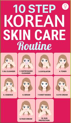 10-Step Korean Skin Care Routine: these 10 steps are a bit extensive than the routine you have, but, in the end, it will all be worth it. In this article, you will find the complete 10-step Korean skin care routine that you should follow during the day and night. #koreanskincare #skincareroutine #korean #skincare #skincaretips Extensive Skin Care Routine, Asian Skincare Routine Steps, 10 Step Korean Skincare Routine Day And Night, 5 Step Korean Skincare Routine, Korean Skin Hacks, 10 Step Korean Skincare Routine, Skin Care For Dry Skin, Skin Routine Steps, Korean Lifestyle