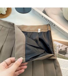 Style: commuting Size: S M L XL Color: white, gray, black, Khaki A Line Skirt, A Line Skirts, Pleated Skirt, A Line, Color White, Skirt, Grey, White, Color