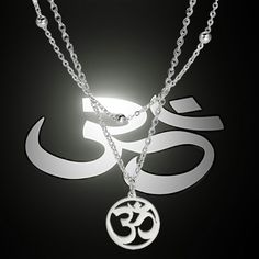 Om or Aum is a sacred sound and a spiritual symbol in Indian religions. It signifies the essence of the ultimate reality, consciousness, or Atman. More broadly, it is known as a syllable, which is chanted either independently or before a spiritual recitation in Hinduism, Buddhism, and Jainism. This beautiful double-chain layered om necklace is made of solid hypoallergenic 316L surgical stainless steel. The aum wrap necklace has a high polish finish. The first cable chain approximately measures 1 Om Necklace, Wrap Necklace, Spiritual Symbols, Wrap Necklaces, Double Chain, Buddhism, Cable Chain, Consciousness, Spirituality