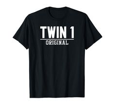 PRICES MAY VARY. Twin 1 shirt. Inappropriate gift matching tee for identical twins who love sarcastic cringe sassy humor! Perfect joke shirt for twin rivalries. Other cool dark humor twin shirts for adults & kids available. Twin One and Twin Two shirts for wonder twins! A unique savage gag gift idea for parents expecting twins or for twin brothers and sisters, or for a birthday or Christmas. Check our brand for the best twin apparel & twin outfits for adults. Lightweight, Classic fit, Double-nee Twin T Shirt Ideas, Sassy Humor, Twin Quotes, Inappropriate Gift, Wonder Twins, Twin Day, Twin Shirts, Fraternal Twins, Expecting Twins