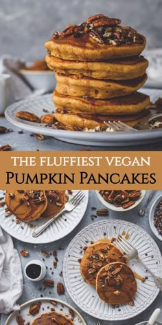 the fluffyest vegan pumpkin pancakes