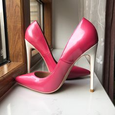 TAAFO 8cm 10cm 12cm High White Heel Women Glossy Rose Pink Pointy Toe Stiletto Pumps Wedding Party Shoes For Ladies 12cm Pink-33 Shoes For Ladies, Wedding Party Shoes, Party Models, Pump Types, White Heels, High Quality Shoes, Stiletto Pumps, Wholesale Shoes, Party Shoes