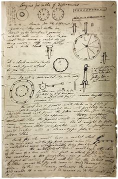 an old paper with writing on it that has various types of clocks and dials