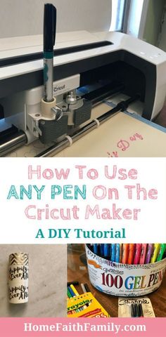 how to use any pen on the cricut maker - a diy tutor