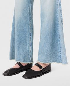 Vegan ballet flats Leather Ballet Flats With Studded Outsoles, Leather Ballet Flats With Studded Rubber Outsoles, Studded Ballet Flats, Stella Mccartney Falabella, Boy Outerwear, Star Studs, Midnight Black, Sneaker Wedge, Handbag Shoes