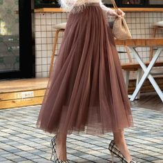 High Waist Long Skirt - Uniqistic.com Chic Long Tulle Skirt, Luxury Long Tulle Skirt, Elegant Full-length Lined Maxi Skirt, Party Floor-length Tulle Maxi Skirt, Elegant Full-length Tulle Maxi Skirt, Long Knit Skirt, Blush Skirt, Gonna In Tulle, Unique Skirts