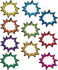 an image of colorful stars on white background