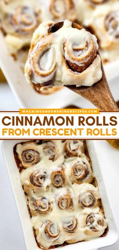 Learn to make Cinnamon Rolls from Crescent Rolls for the best Fall baking recipe! Made with a tube of crescent rolls, cinnamon, sugar, and a homemade cream cheese frosting. This cinnamon roll recipe is a delicious Fall baked goods! Homemade Cinnamon Rolls With Crescent, Pillsbury Crescent Cinnamon Roll Recipes, Cinnamon Pillsbury Crescent Rolls, Crescent Sheet Cinnamon Rolls, Magic Stuffed Cinnamon Crescent Rolls, Cinnamon Rolls Homemade Easy Crescent Rolls, How To Make Cinnamon Rolls With Crescent Rolls, Cinnamon Rolls From Crescent Roll Dough, Cinnamon Cream Cheese Crescent Roll Bake