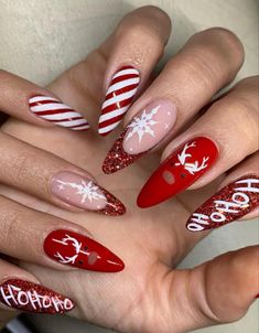 "Festive French Manicure with a Christmas Twist"
#FrenchManicure #ChristmasNails #HolidayElegance #FestiveFrench #ClassyNails Red Christmas Nail Designs Stiletto, Pointy Nails Christmas, Pink Christmas Stiletto Nails, Christmas Gel Nails Almond Shape, Christmas Nail Stiletto, Christmas Stilleto Nails Simple, Winter Pointy Nails, Short Stiletto Christmas Nails, Stilleto Nails Christmas Designs