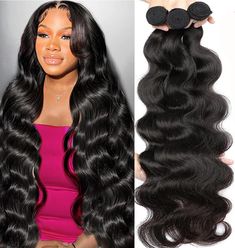 PRICES MAY VARY. 🌹🌹🌹【Body Wave Human Hair Bundles Material】: Human Hair Brazilian Virgin Body Wave Bundles,12A Grade 100% Unprocessed Human Hair Weave, All The Hair Cut from Young Girl Donors Directly.No Chemical Process, Soft and Healthy. Natural Black Color. No Synthetic Hair Or Animal Hair Mixed. 🌹🌹🌹【Body Wave Hair Bundles Quality】Body Wave Human Hair Bundles, Double Machine Weft, Full Density, Thick Ends, Soft Weave, Bouncy and Shiny Hair Weft with High Elasticity; Tight & Neat, One Di Human Hair Bundles, Body Wave Hair, Wave Hair, Hair Weft, Hair Weave, Shiny Hair, Hair Bundles, Hair Cut, Body Wave