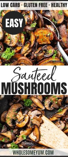 Sauteed Mushrooms Recipe In Garlic Butter Sauteed Mushrooms For Steak, Fresh Mushrooms Recipes, Mushroom Side Dish Recipes, Portabella Mushrooms Recipes