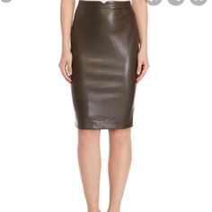 New W/Tags Philosophy Faux Leather Pencil Skirt. Buttery Soft Olive Khaki/Grayish (Depends On The Lighting) Color. Never Worn. Elegant Knee-length Faux Leather Pencil Skirt, Chic Faux Leather Pencil Skirt For Formal Occasions, Elegant Faux Leather Pencil Skirt For Office, Elegant Formal Faux Leather Pencil Skirt, Elegant Formal Faux Leather Skirt, Elegant Faux Leather Bottoms, Elegant Faux Leather Pencil Skirt For Work, Spring Leather Pencil Skirt For Office, Elegant Faux Leather Skirt For Workwear