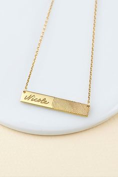 Personalized Jewelry, Custom Gifts & More | Centime Gift Personalized Silver Jewelry, Mother Jewelry, Custom Gifts, Bar Necklace, Craft Gifts, Fingerprint, Handwriting, Personalized Jewelry