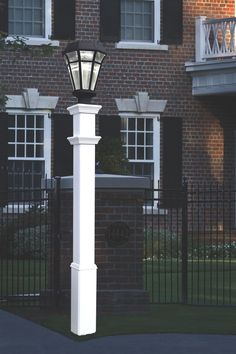 Sturbridge Lamp Post Decor na Outdoor Lamp Post, Steel Fence Posts, New England Arbors, Front Yard Decor, Outdoor Lamp Posts, Lamp Post Lights, Deck Lights, Lantern Post, Outdoor Lighting Landscape