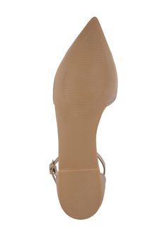 Create your chic style in pointed toe flats by Journee Collection. Premium faux leather uppers highlight pointed toes and raised back heels with a dainty ankle strap. Padded insoles create a comfortable fit to complete the design.Sizing: This style fits true to size. M=standard width. . Pointed toe. Adjustable ankle strap. Printed (FLORAL). Imported  This item cannot be shipped to Canada. Synthetic upper, manmade sole Beige Pointed Toe Ballet Flats Medium Width, Synthetic Pointed Toe Flats For Spring, Chic Pointed Toe Synthetic Flats, Beige Pointed Toe Ballet Flats, Spring Synthetic Pointed Toe Flats, Chic Pointed Toe Synthetic Ballet Flats, Spring Pointed Toe Flats With Leather Sole, Chic Pointed Toe Flats With Sculpted Heel, Beige Low Heel Pointed Toe Flats